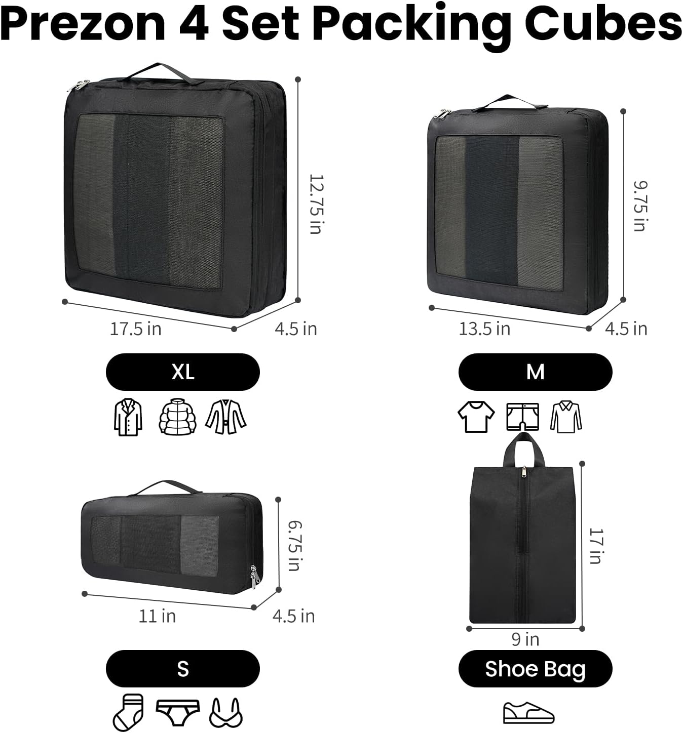 8 Set/6 Set/4 Set Compression Packing Cubes for Travel, Lightweight Vacation Travel Essentials, Travel Accessories for Suitcase Organizer Bags Set, Durable Luggage Organizer