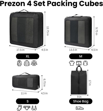 8 Set/6 Set/4 Set Compression Packing Cubes for Travel, Lightweight Vacation Travel Essentials, Travel Accessories for Suitcase Organizer Bags Set, Durable Luggage Organizer