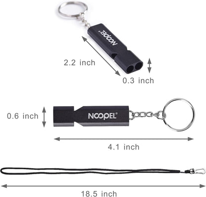 Noopel Emergency Whistles Lifeguard Safety Whistle with Lanyard and Keychain for Outdoor Camping Hiking Boating Backpacking Fishing Kayak Kids Rescue Signaling Loud Survival Whistle