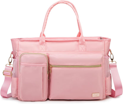 Laptop Tote Bag, Middle Size Computer Messenger Teacher Bag with 15.6'' Padded Laptop Sleeve