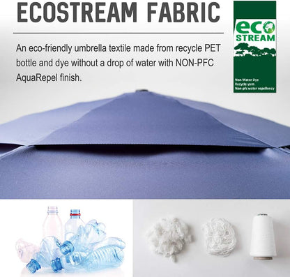 Large Umbrella Windproof 54 Inch Folds Into Portable Travel Size - Big Enough To Comfortably Fit In 2 Adults - Auto Open Close and Patented Vortex System For Superior Safety And Durability (Navy Blue)