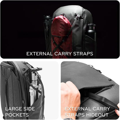 Peak Design Travel Backpack 45L, Eclipse, Expandable 35-45L Design, Rear and Top Access, Weatherproof Shell, Laptop Sleeve, Ideal for Travel or Everyday Carry, Versatile Backpack for Men and Women