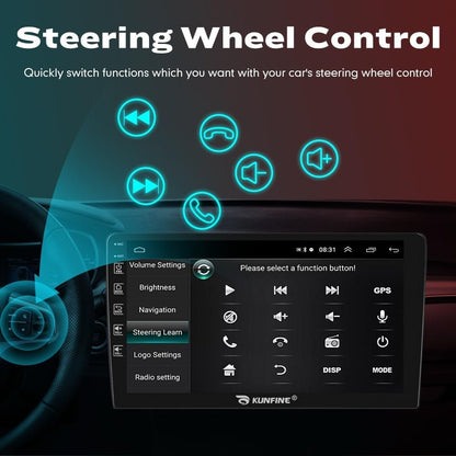 Kunfine Car CarPlay Android Auto Navigation Stereo GPS Radio Reverse Camera Display 9" IPS Touchscreen Headunit Tablet Pad Media Player for Subaru Forester 2007-2013, if Applicable Quad Core 4G+64G