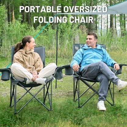 Timber Ridge 2 Pack Oversized Folding Camping Chair for Adults