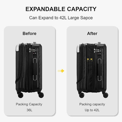 LEVEL8 Grace Hard Shell Carry on Luggage - Image 8