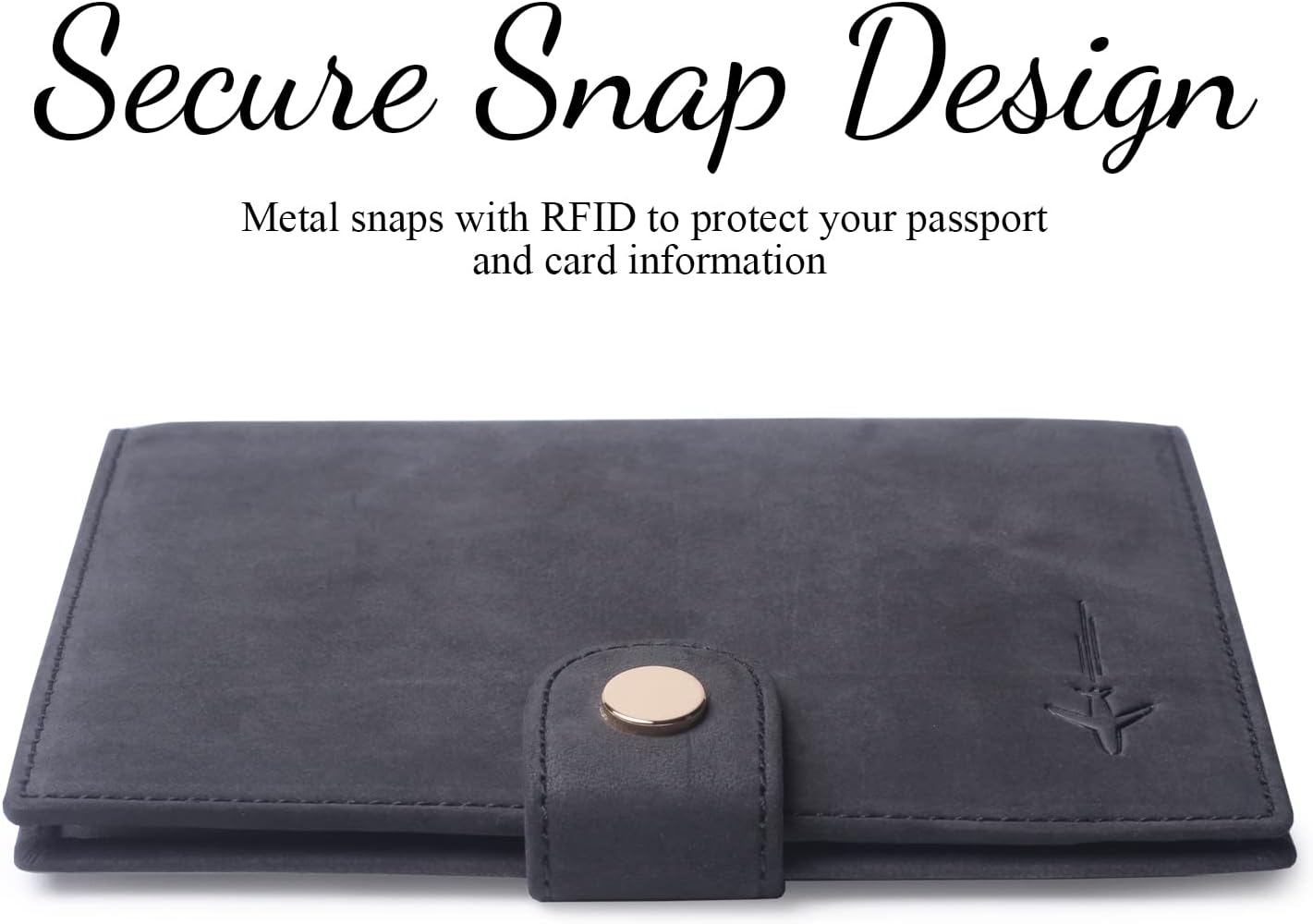 Genuine Leather Passport Case, RFID Passport Cover with Credit Card Holder for Women and Men Family ID Travel