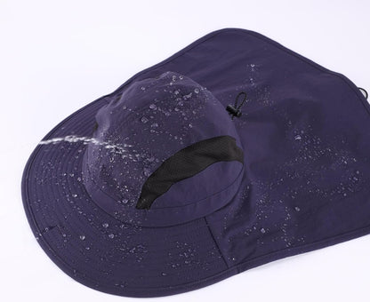 Home Prefer UPF 50+ Sun Hats for Men Women Wide Brim Fishing Hat with Neck Flap UV Protection Sunblock Safari Bucket Hat