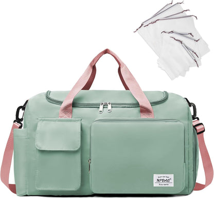 NPBAG Women Travel Duffel, Multi Functional Large Expandable Weekender Carry-on Tote, Gym Workout Overnight Bag, Mommy Hospital Bag for Labor and Delivery