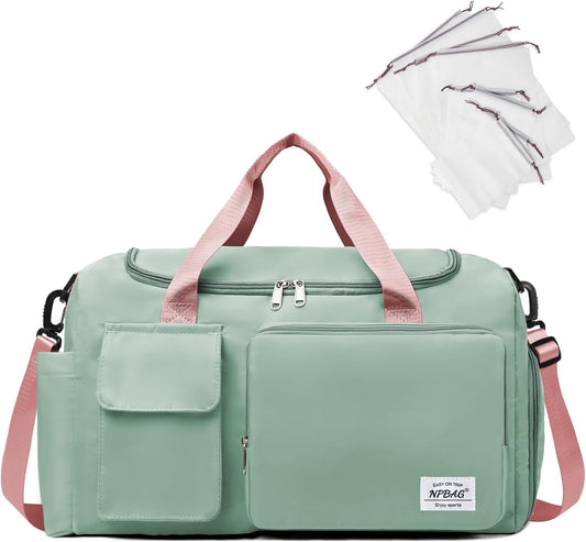 NPBAG Women Travel Duffel, Multi Functional Large Expandable Weekender Carry-on Tote, Gym Workout Overnight Bag, Mommy Hospital Bag for Labor and Delivery