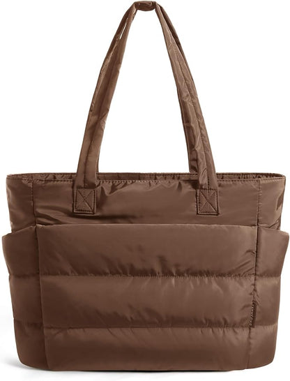 BAGSMART Tote Bag for Women, Lightweight Puffy Tote Bag by BAGSMART