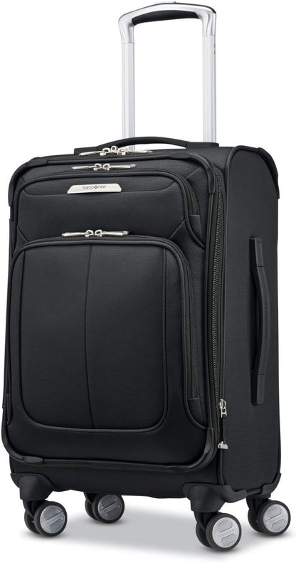 Samsonite Solyte DLX Softside Expandable Luggage with Spinner Wheels, Midnight Black, Carry-On 20-Inch