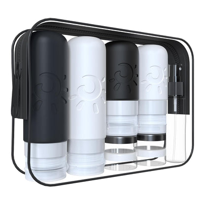 18 Pack travel Bottles for Toiletries, TSA Approved Silicone Travel Containers Leak Proof Refillable Travel Accessories for Shampoo Conditioner Lotion Body Wash(Multicolored G)