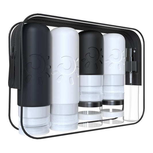 18 Pack travel Bottles for Toiletries, TSA Approved Silicone Travel Containers Leak Proof Refillable Travel Accessories for Shampoo Conditioner Lotion Body Wash(Multicolored G)