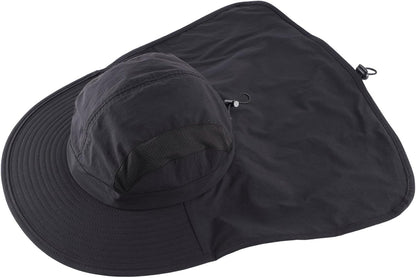 Home Prefer UPF 50+ Sun Hats for Men Women Wide Brim Fishing Hat with Neck Flap UV Protection Sunblock Safari Bucket Hat