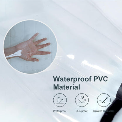 HYPER VENTURE Clear PVC Luggage Cover Full Transparent Suitcase Protector Fits 20 Inch Luggage, S