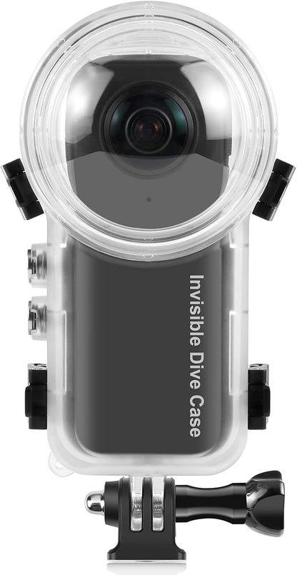 Invisible Dive Case for Insta360 X4, FotStdio Insta 360 X4 Waterproof Case 50m/164ft Underwater Diving Housing Cover Protective Sealed Shell Photography Housings Action Camera Accessories