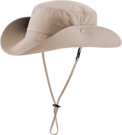 Connectyle Sun Hat for Men Women Outdoor UV Protection Safari Hat for Fishing Hiking Gardening Breathable Cowboy Hat UPF50