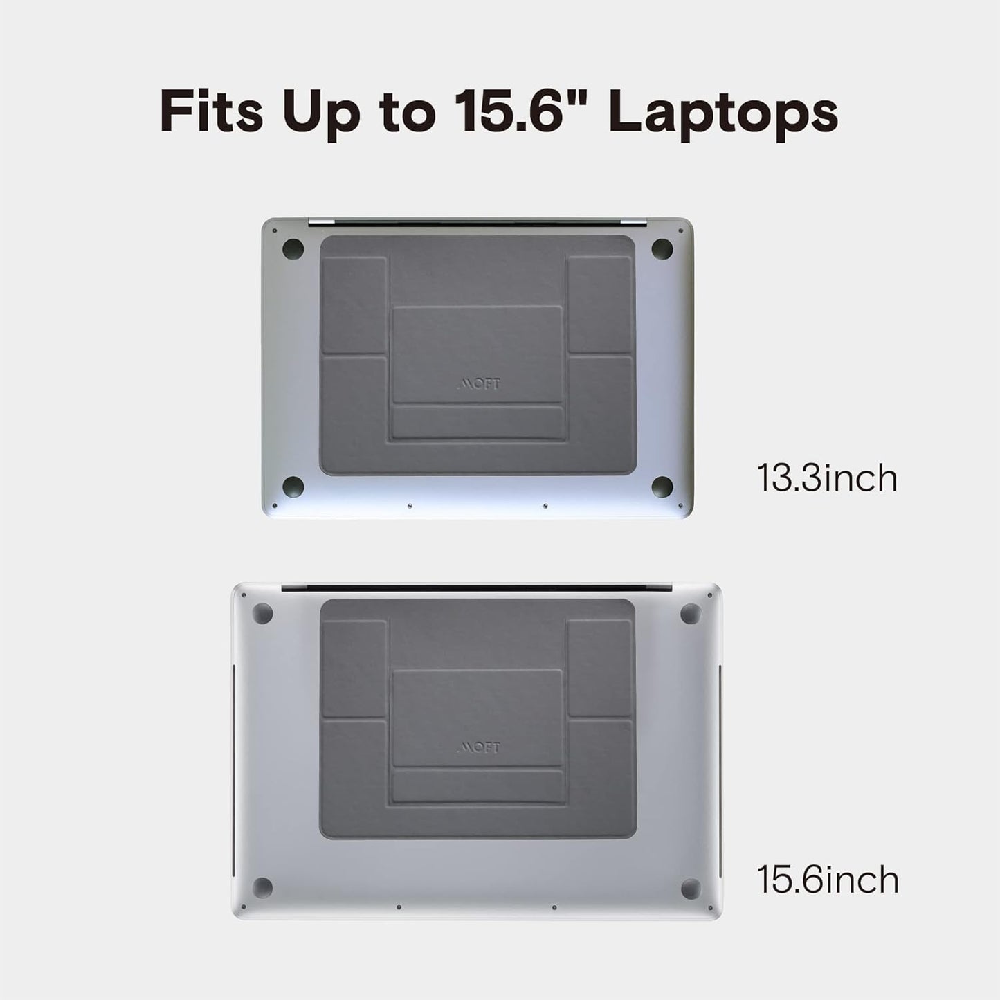 MOFT Laptop Stand for Desk, Adhesive Laptop Stand with 2 Adjustable Viewing Angles, Foldable and Portable Computer Stand Compatible with MacBook Air, MacBook Pro 11"-16", Starry Grey