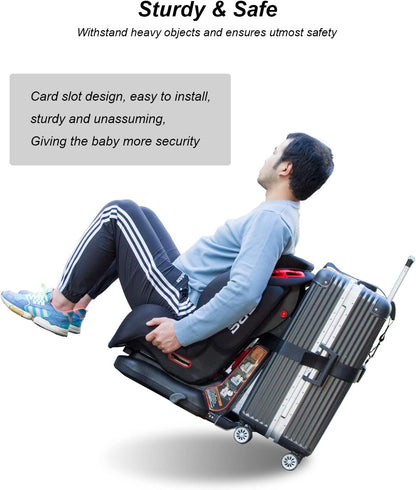 Car Seat Travel Belt to Suitcase,Car Seat Travel Strap to Convert Kid Car Seat and Carry-on Luggage into an Airport Car Seat Stroller,Safe Travel Solution for Transport