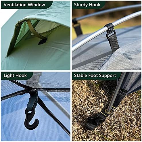 MC TOMOUNT Backpacking Tent 1-2 Person Waterproof Lightweight Camping Tent