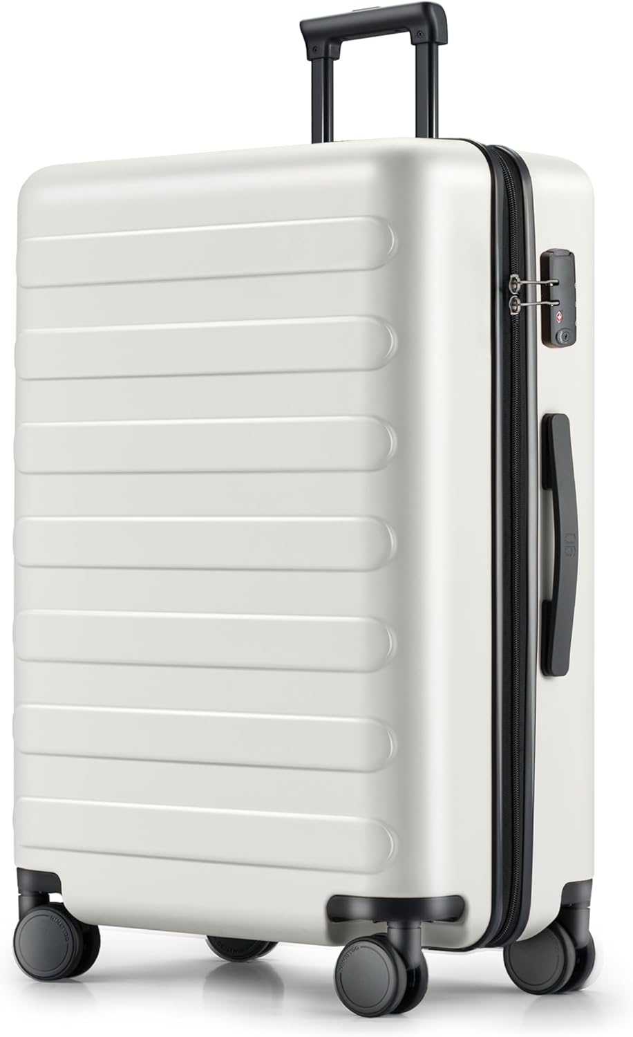 Carry on Luggage 22 X 14 X 9 Airline Approved, 20 Inch Luggage for 3-5 Days Travel, Double Spinner Wheels, 100% Hardshell PC, TSA Lock (05-Lily White (Basic), Checked 28-Inch)