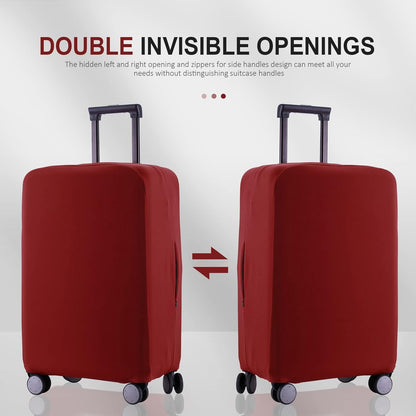 Travel Luggage Cover Suitcase Protector Scratch-Resistant Fit 19-31 Inch Suitcase, Not Included Suitcase (Claret, XL(28-29 inch))