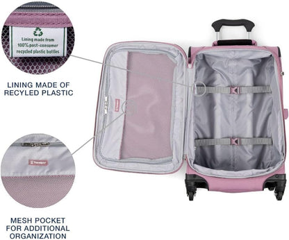 Travelpro Maxlite 5 Softside Expandable Carry-On Luggage with Spinner Wheels, Lightweight, 21-Inch — Orchid Pink Purple