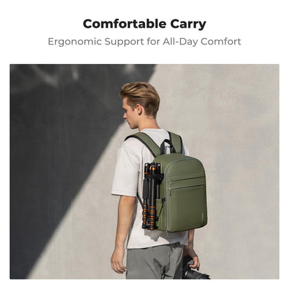 K&F CONCEPT Camera Backpack Bag, Professional DSLR/SLR/Mirrorless Camera Bag with Tripod Holder & Rain Cover, Waterproof Photography Camera Case Compatible with Canon/Sony/Nikon/FUJIFILM