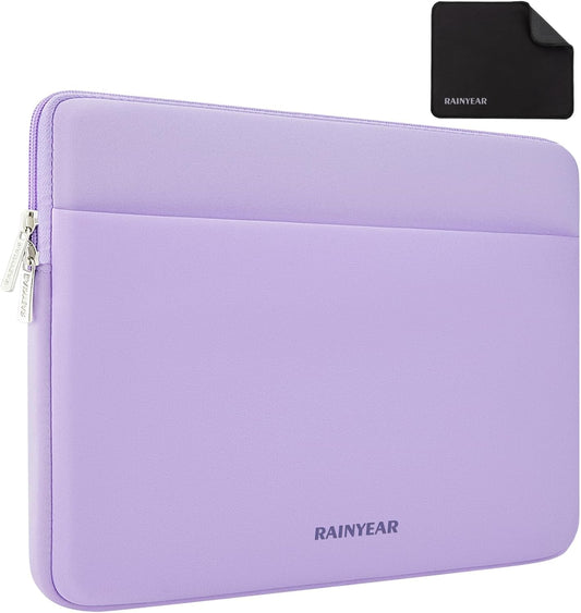 RAINYEAR Laptop Sleeve Case 15 16 Inch, Protective Portable Case with Front Pocket, Briefcase Handbag Computer Cover Laptop Bag Compatible for MacBook Pro/Max M4 M3 M2 M1, Purple