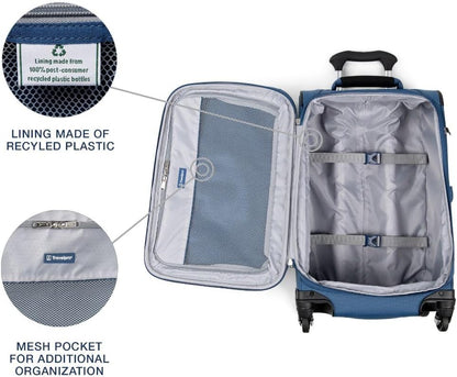 Travelpro Maxlite 5 Softside Expandable Carry-On Luggage with Spinner Wheels, Lightweight, 21-Inch —Ensign Blue