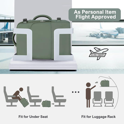 Travel Backpack, Carry on Flight Approved Backpack with Multi-Pockets, TSA Waterproof 17.3inch Laptop Backpack, Personal Item Travel Bag for Men Women, Army Green