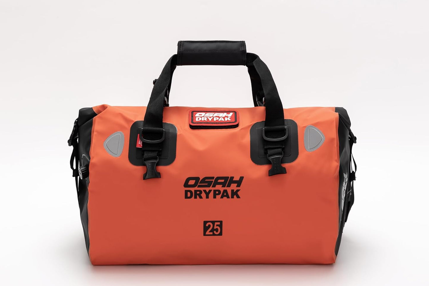 Waterproof Duffel& Luggage Bag - Motorcycle Dry Bag Tail Saddle Bags with Roll Top Closure,Large Storage Space,for Camping, Kayaking, Fishing & Traveling(Orange, 25L)