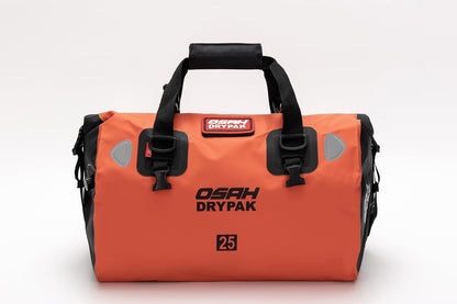 Waterproof Duffel& Luggage Bag - Motorcycle Dry Bag Tail Saddle Bags with Roll Top Closure,Large Storage Space,for Camping, Kayaking, Fishing & Traveling(Orange, 25L)