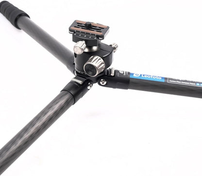 Leofoto Carbon Fiber Travel Tripod with 360° Ball Head, Lightweight Compact Professional Camera Tripod, Weight 4lbs, Max Loads 33lbs/15kg (LS-324CX+LH-40)