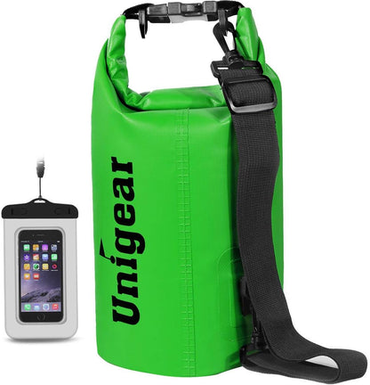 Unigear Dry Bag Waterproof, 2L/5L/10L/20L/30L/40L Floating and Lightweight Bags for Kayaking, Boating, Fishing, Swimming and Camping with Waterproof Phone Case