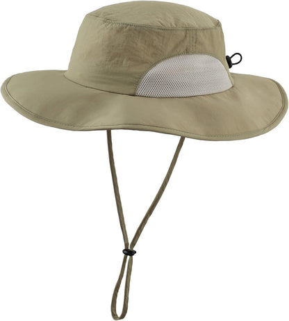 Home Prefer UPF50+ Mens Sun Hat Wide Brim Fishing Hat for Men UV Protection Womens Beach Bucket Hat for Golf Hiking Gardening