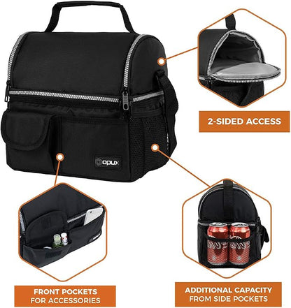 opux Lunch Box for Men, Adult Lunch Box Cooler, Insulated Lunch Bag Women - Image 6