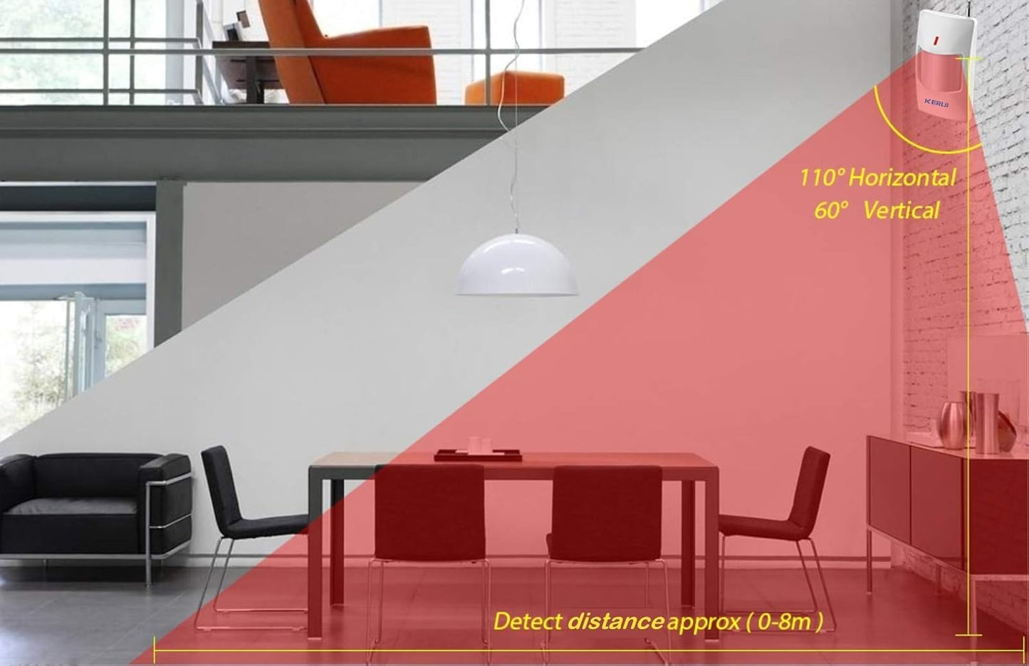 KERUI Home Security System Indoor Outdoor Weather-Proof Siren Window Door Sensors Motion Sensor Alarm with Remote Control More DIY, Wireless House Hotel Garage Shop Burglar Door Alarm, NO WIFI/GSM/APP