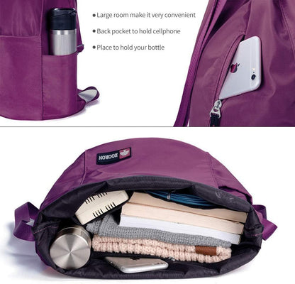 ZOORON Waterproof Drawstring Gym Backpack Bag for Men & Women, Sport Gym Sack Mini Travel Daypack