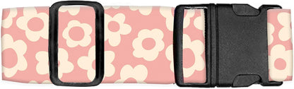 Luggage Straps for Suitcases Travel Belt Accessories, Cute Suitcase Strap, Adjustable Luggage Belt Strap, Heavy Duty with Quick-Release Buckle Luggage Strap Pink Daisy