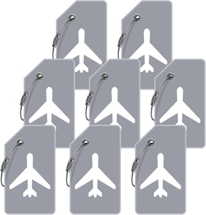 Luggage Tag for Suitcases, Quickly Spot 8 Pack Luggage Identifier Tags, Travel Accessories Name Tags for Backpacks, Suitcases, Travel Bags, Baggage, Cruise - Flexible Silicone(Gray)