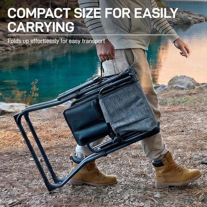 EVER ADVANCED Portable 30.7" Seat Height Tall Camping Directors Chair