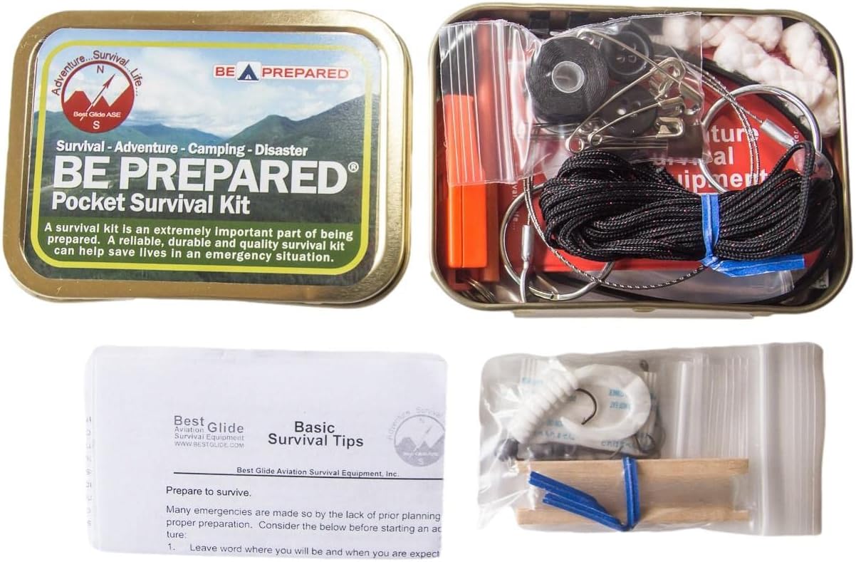 Best Glide ASE Be Prepared® Pocket Survival Kit PSK Holder not Included
