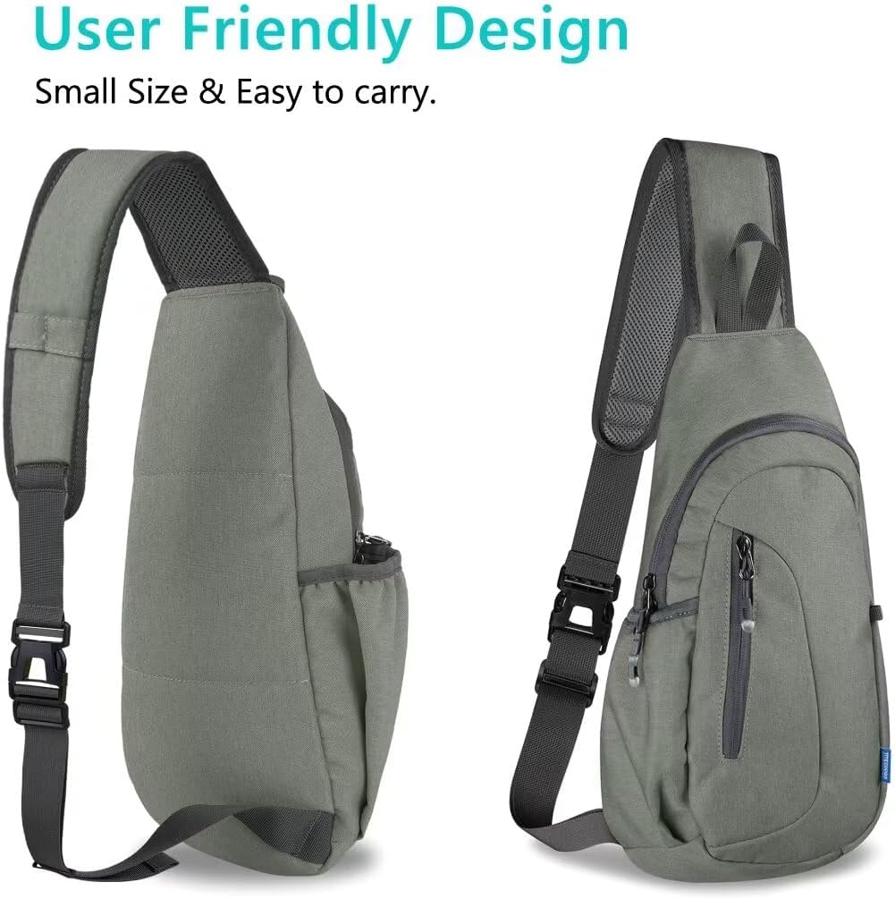 TITECOUGO Small Sling Bag, Lightweight Crossbody Backpack for Men Women, Shoulder Bag for Sports and Outdoor