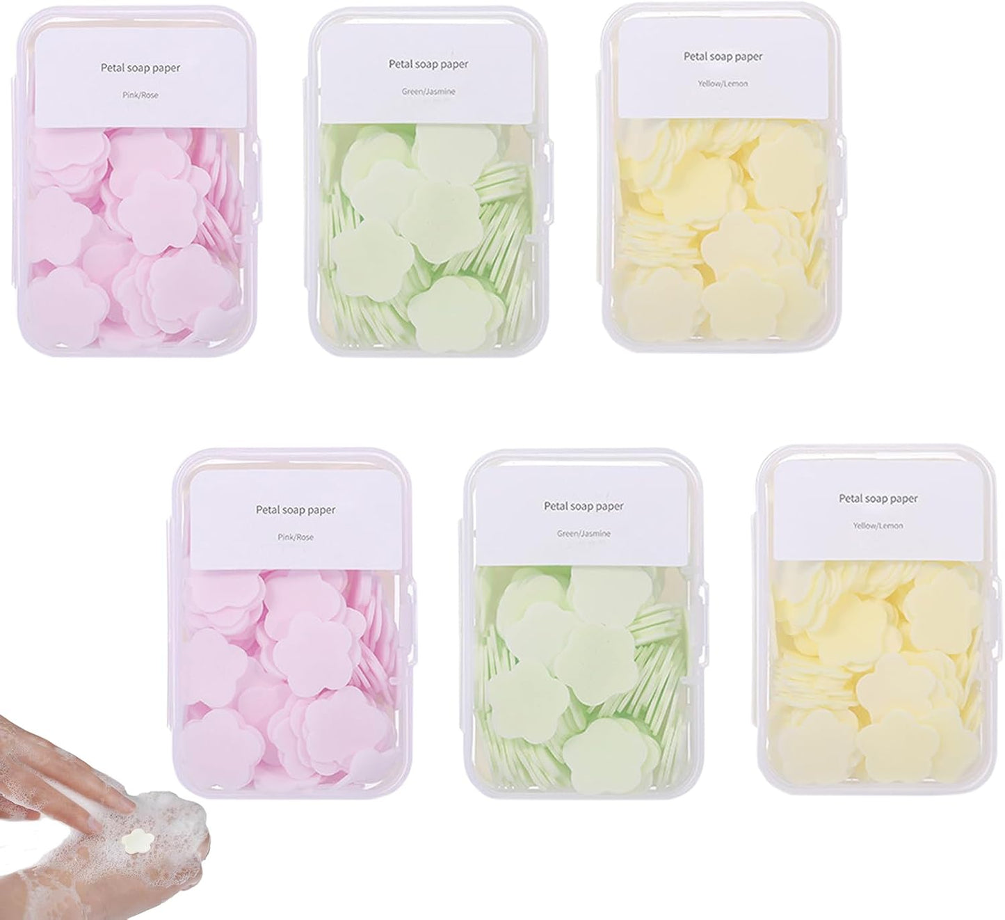 600PCS Portable Mini Soap Sheets – Scented Disposable Hand Washing Paper, Travel-Friendly & Water-Soluble Soap for Camping, Hiking & Outdoor Use