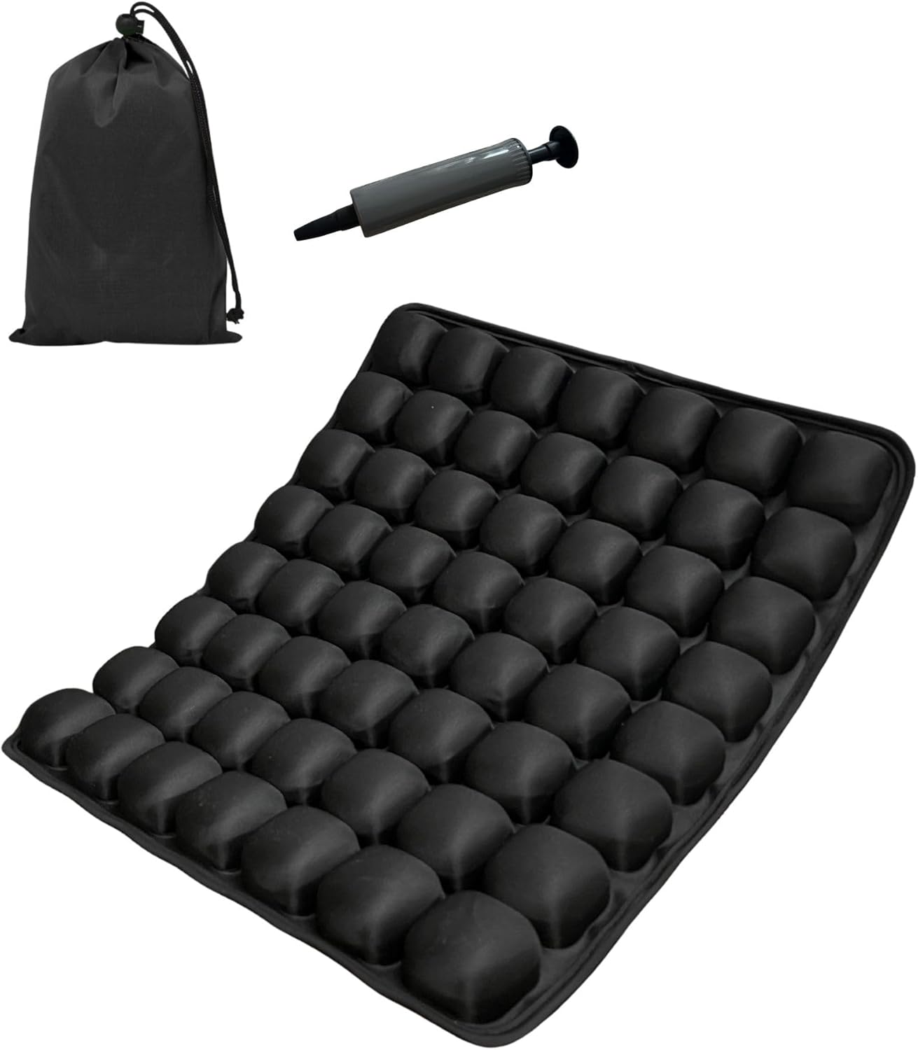 56 Air Cells Travel Cushion, 3D Inflatable Seat for Airplane, Car, Office Chair & Wheelchair, Portable & Comfortable Air Cushion for Long Flights, Driving & Sitting