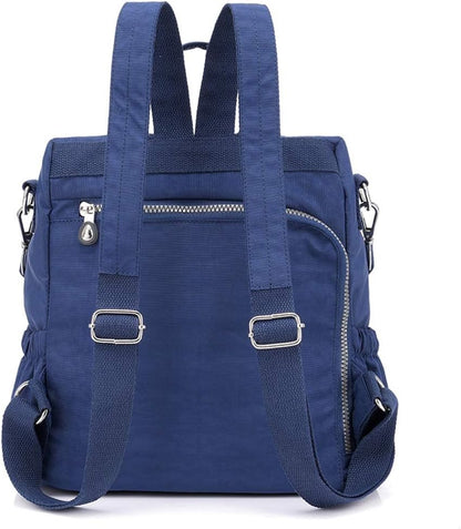 MINTEGRA Women Shoulder Backpack Multi-Pocket Nylon Purse Large Capacity Waterproof Casual Daypack