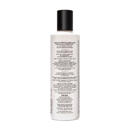 SEEN Shampoo, Fragrance Free - Non-Comedogenic & Sulfate-Free Hair Shampoo- Dermatologist-Developed - Safe for Sensitive, Eczema & Acne Prone Skin