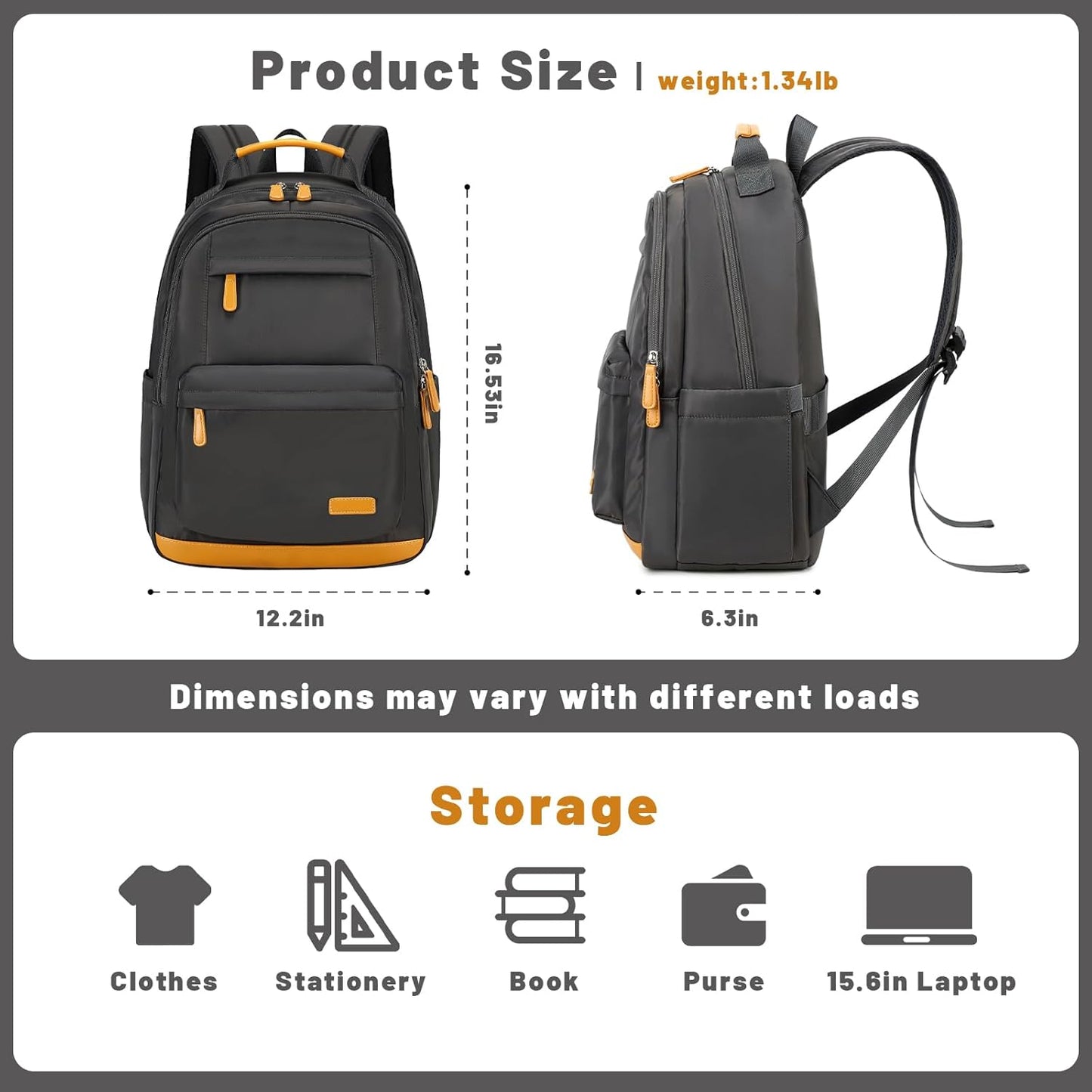 mygreen Stylish and Multifunctional Women's Laptop Backpack - The Perfect Blend of Elegance and Practicality Dark Grey