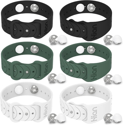 Hion Motion Sickness Bracelets Sea Sickness Wristbands for Motion Sickness/Morning Sickness/Pregnancy Nausea Anti Nausea Bands Acupressure Wristband Motion Sickness Bands(3Pairs-Black+White+Green)